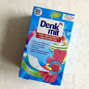 Салфетки для стирки цветной одежды абсорбирующие Denkmit 50 шт