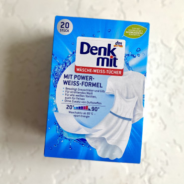 Салфетки для стирки белой одежды Denkmit 20 шт