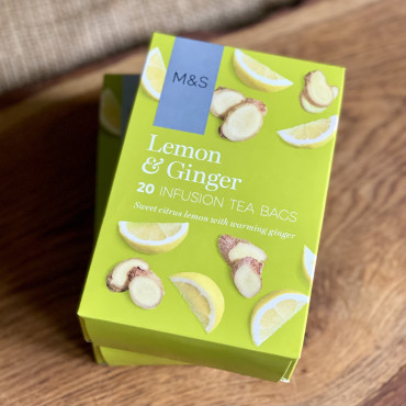 Чай цитрусовый с имбирем Lemon Ginger MARKS & SPENCER 20 пакетиков