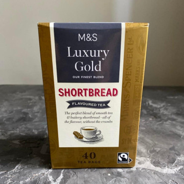 Чай черный MARKS & SPENCER Luxury Gold Shortbread 40 пакетиков