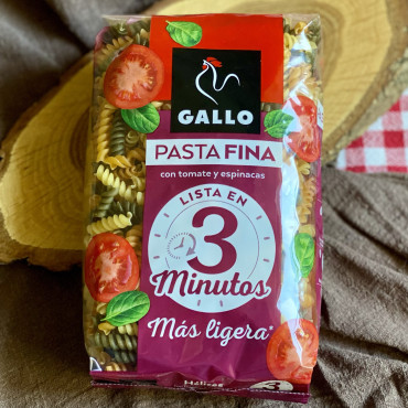 Макароны спиральки с помидорами и шпинатом Gallo Pasta Fina 400 г