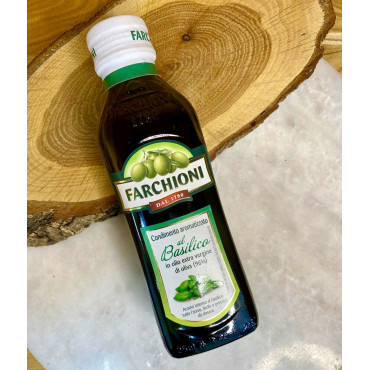 Оливковое масло первого холодного отжима с базиликом Farchioni 250 мл