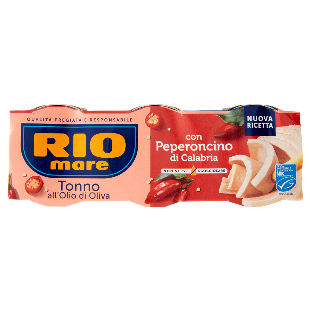 Тунець в оливковій олії з гострим перцем Rio Mare 80 г