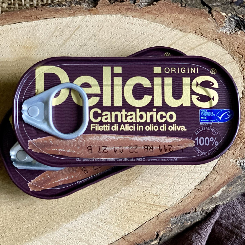 Анчоус консервований в оливковій олії Delicius Cantabrico 28 г