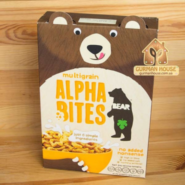 Сухой цельнозерновой завтрак без сахара Alpha Bites Bear