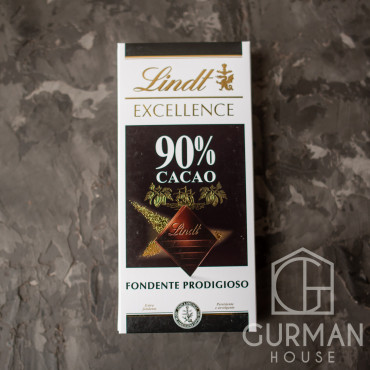 Чорний шоколад Lindt Excellence 90% какао 100 г