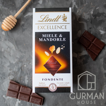 Чорний шоколад Lindt Excellence Мед і Мигдаль 100 г