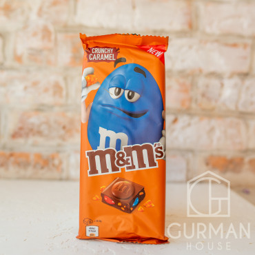 Молочный шоколад M&M's Crunchy Caramel с Хрустящей карамелью и разноцветными драже 165 г