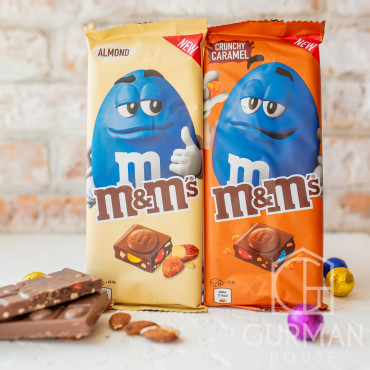 Молочный шоколад M&M's Crunchy Caramel с Хрустящей карамелью и разноцветными драже 165 г