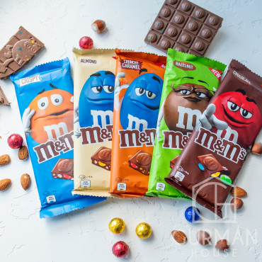 Молочный шоколад M&M's Chocolate Bar Block с разноцветными драже 165 г