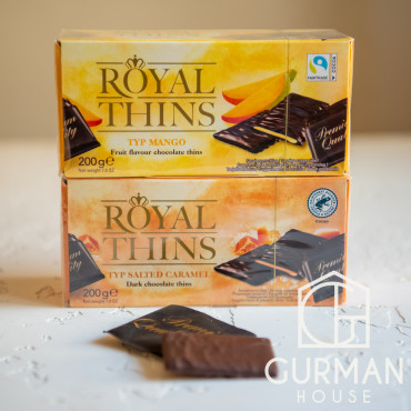 Чорний шоколад Солона карамель Royal Thins Salted Caramel 200 г