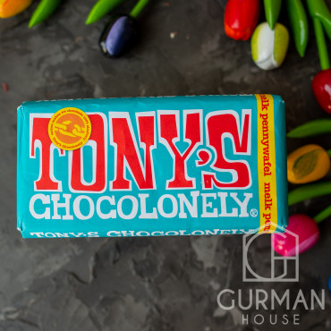 Молочний шоколад Tonys Chocolonely з вершковими вафлями 180 г