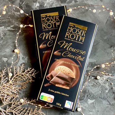 Екстра чорний шоколад із трюфельною начинкою Moser Roth Mousse аu Chocolat Truffel 150 г
