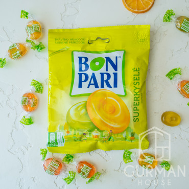 Натуральні фруктові льодяники Bon Pari Суперкислі 90 г