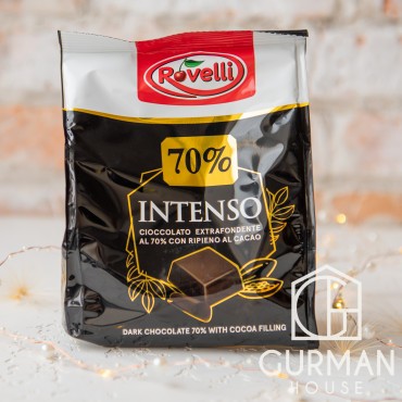 Шоколадные конфеты Черный шоколад 70% какао Intenso Rovelli 250 г
