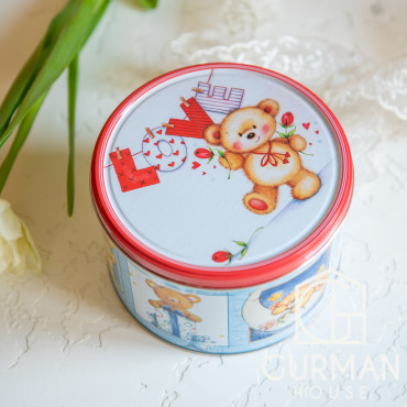 Данське печиво в жерстяній коробці Teddy Bears Jacobsens 300 г
