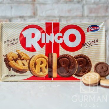 Печенье Ringo Nocciola с шоколадно-ореховым кремом Pavesi 310 г