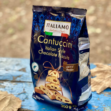 Печенье Кантучини с кусочками черного шоколада Cantuccini Italiamo 300 г