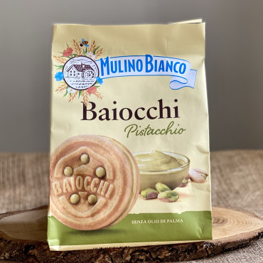 Печенье Mulino Bianco Baiocchi Pistacchio с фисташковой начинкой 240 г