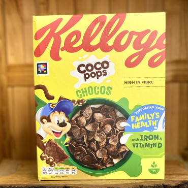 Сухой завтрак шоколадные цельнозерновые хлопья Choco Pops Kellogg's 330 г
