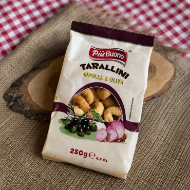 Тараллини с луком и оливками Più Buono 250 г