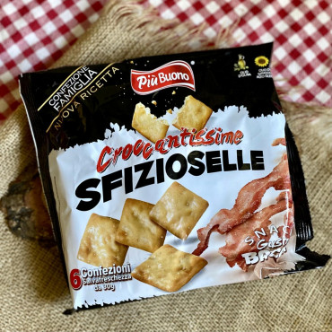 Крекеры с беконом Più Buono Sfizioselle 180 г