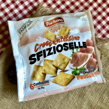 Крекеры с прошутто Più Buono Sfizioselle 180 г